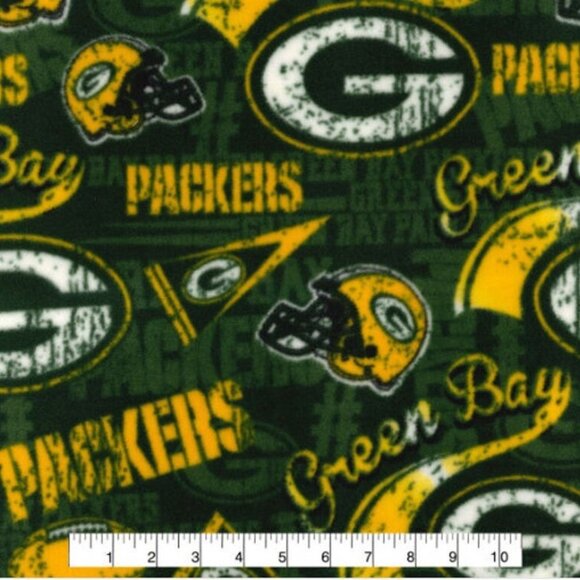 Green Bay Packers Fleece Neck Warmer: Handmade Scarf Tube - Picture 5 of 10